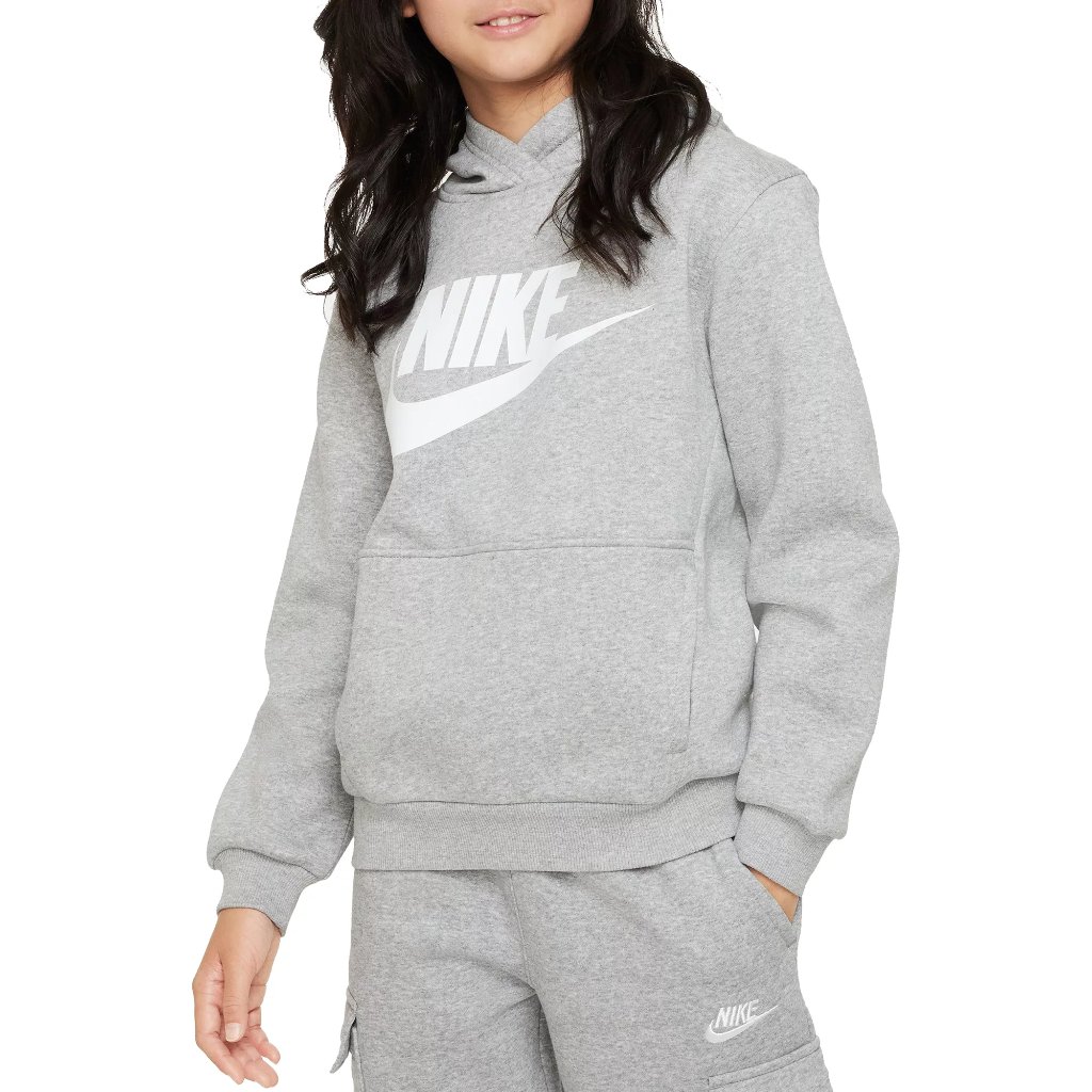 Nwt Nike Women's Soft Pullover Gray Oxford Hooded Sweatshirt Size L $70 Www039